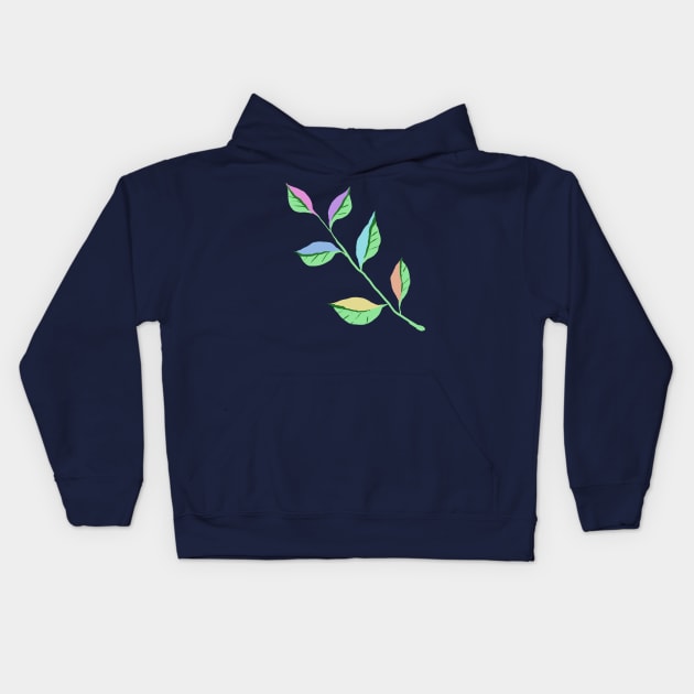 Colorful Leaves Kids Hoodie by KelseyLovelle